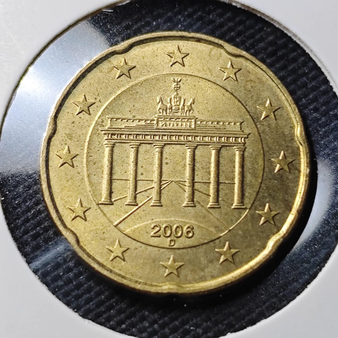 KK钱币收藏小铺  第395期  2月预留时间 周末发货  2006德国20欧分