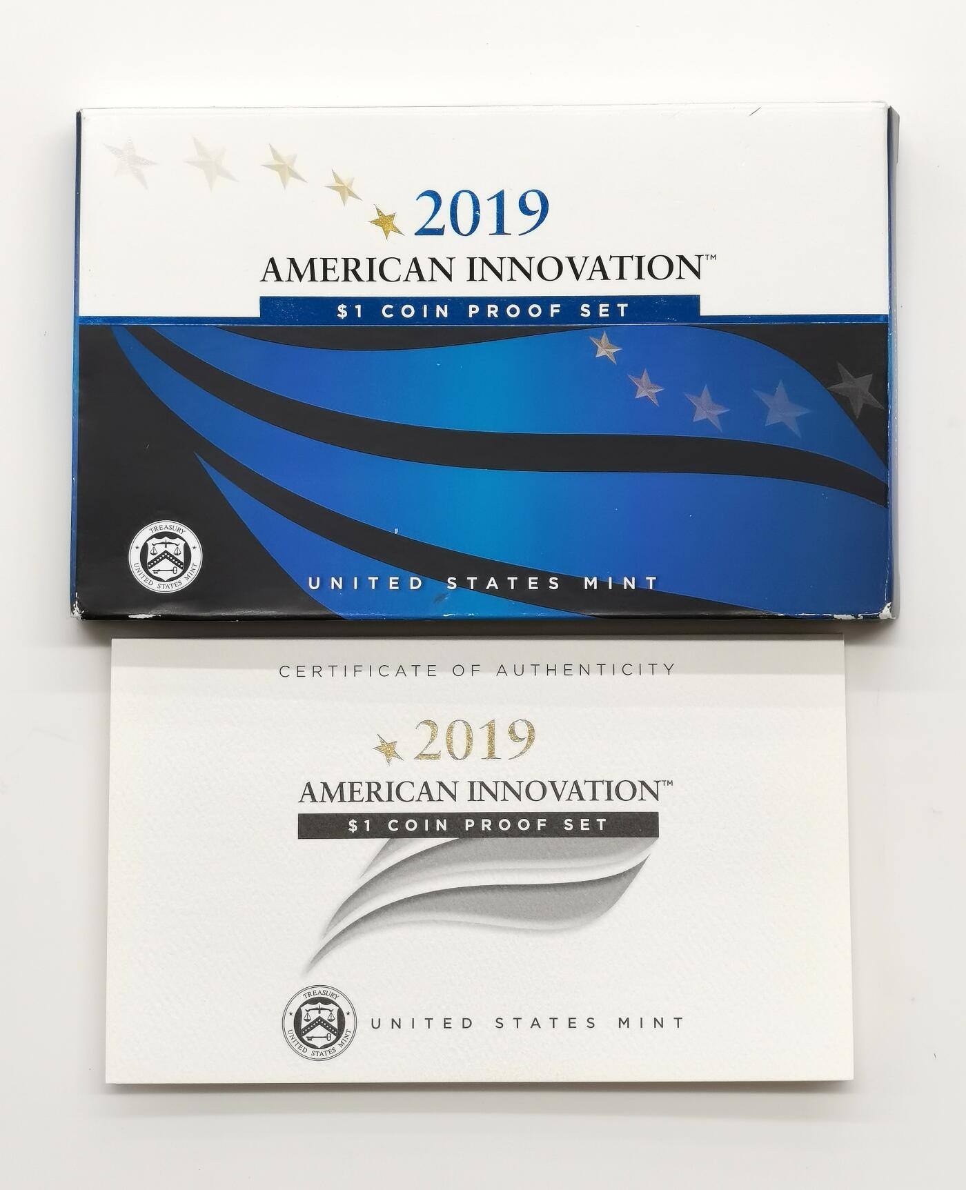 博洋堂蛇年收官专场暨第161期（全场包邮） 2019年美国1美元X4精制纪念币套 美国创新系列 封装盒证全