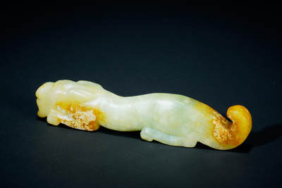 上海都达杂项专场三十四【年后发货全场包邮】  古玉虎小摆件