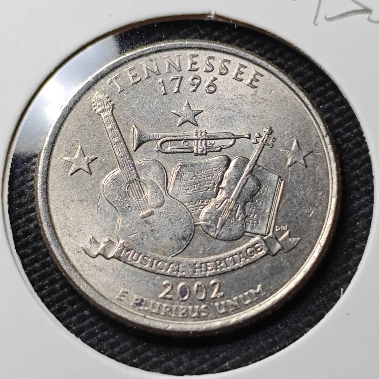 KK钱币收藏小铺  第395期  2月预留时间 周末发货  2002美国25分纪念币