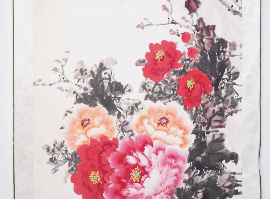 上海都达杂项专场二十六（全场包邮）  张文 花开富贵单片67-387