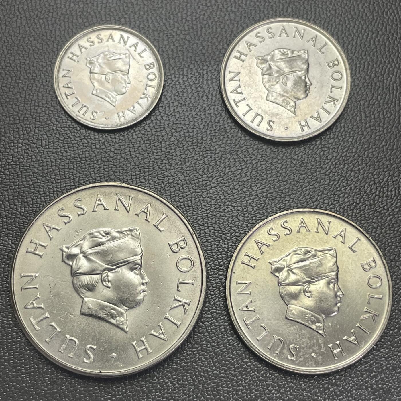 回流0207 全新美品 文莱达鲁萨兰国1992年5-50仙4枚 苏丹哈桑纳尔·博尔基亚