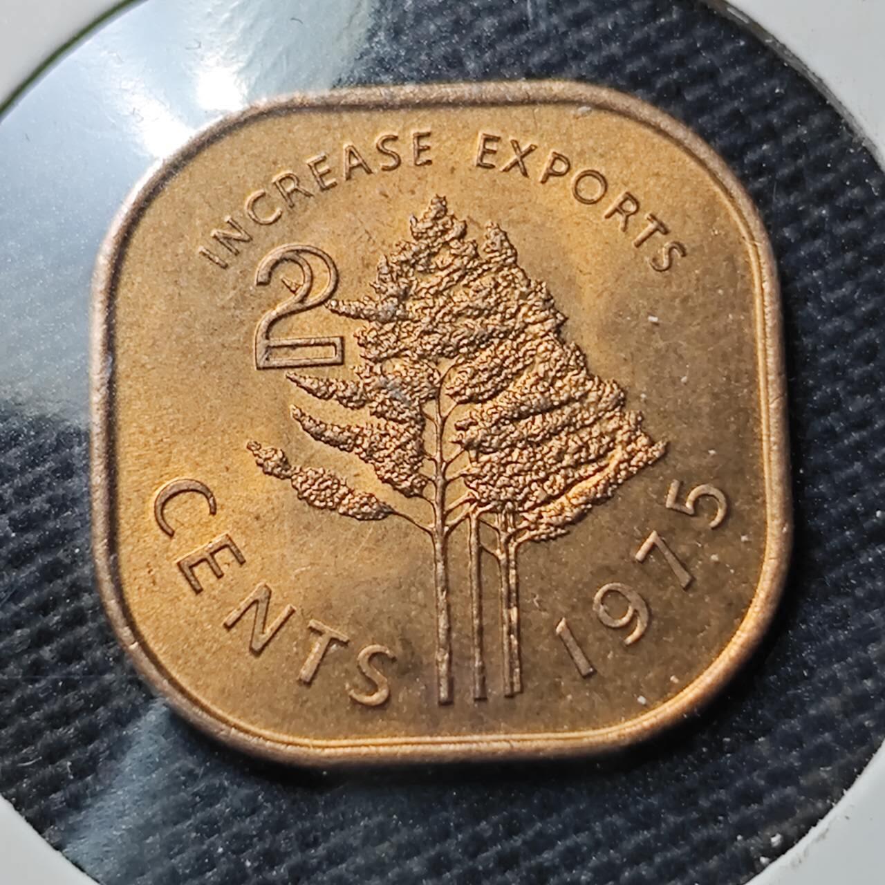 KK钱币收藏小铺  第395期  2月预留时间 周末发货  1975斯里兰卡2分 好品铜币