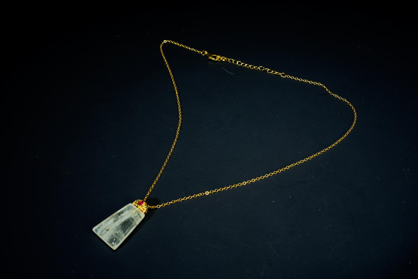 上海都达杂项专场二十六（全场包邮）  天然水晶无事牌吊坠挂件 附鉴定证书88-310