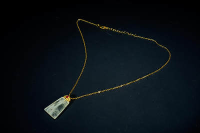 上海都达杂项专场二十六（全场包邮）  - 天然水晶无事牌吊坠挂件 附鉴定证书88-310