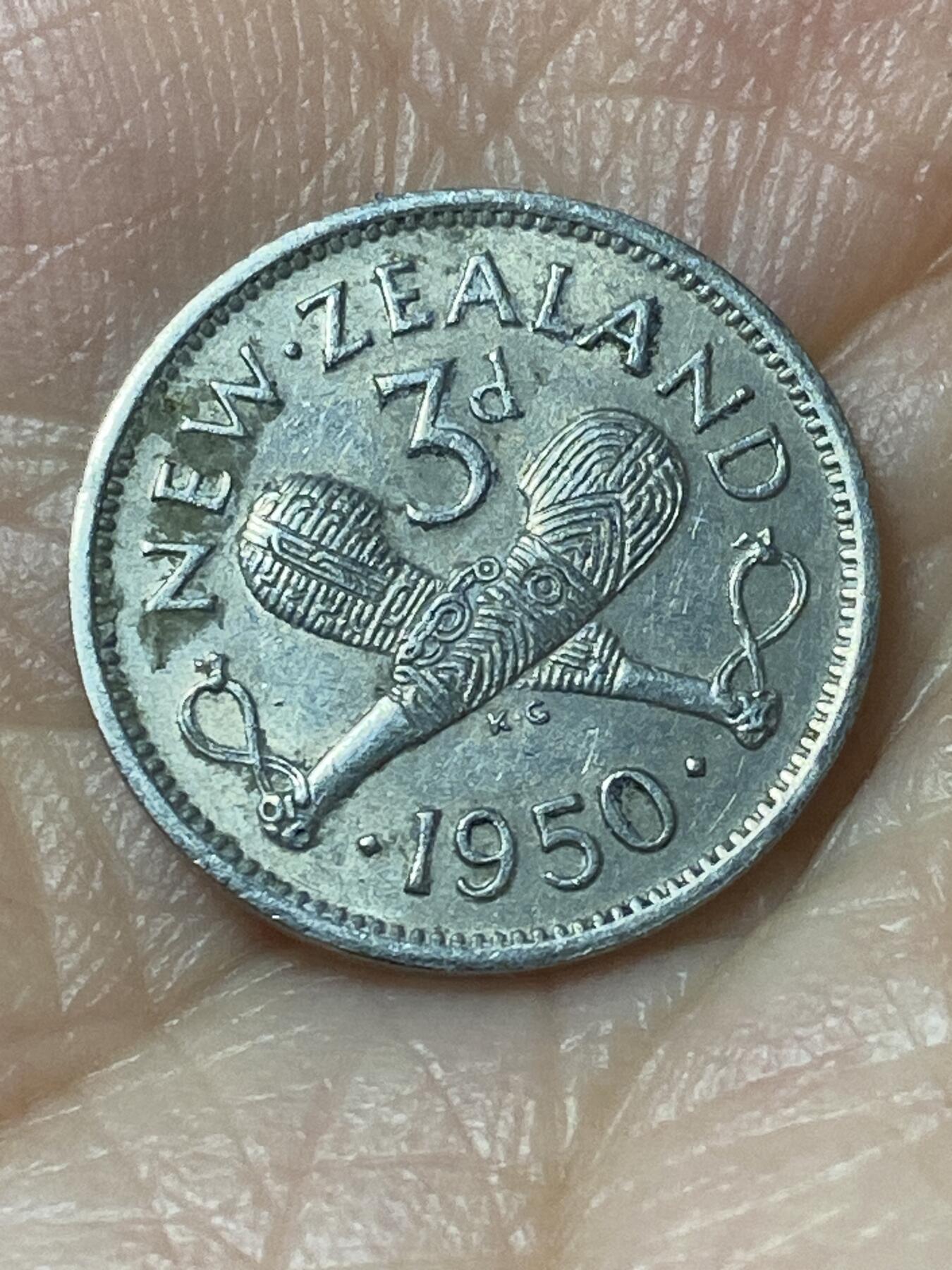 2026年第二十一场(总第一百九十场）外国好品散币场(免佣金) 新西兰🇳🇿1950年3便士(乔治六世第三版)