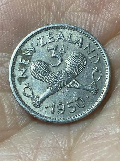 2026年第二十一场(总第一百九十场）外国好品散币场(免佣金) - 新西兰🇳🇿1950年3便士(乔治六世第三版)