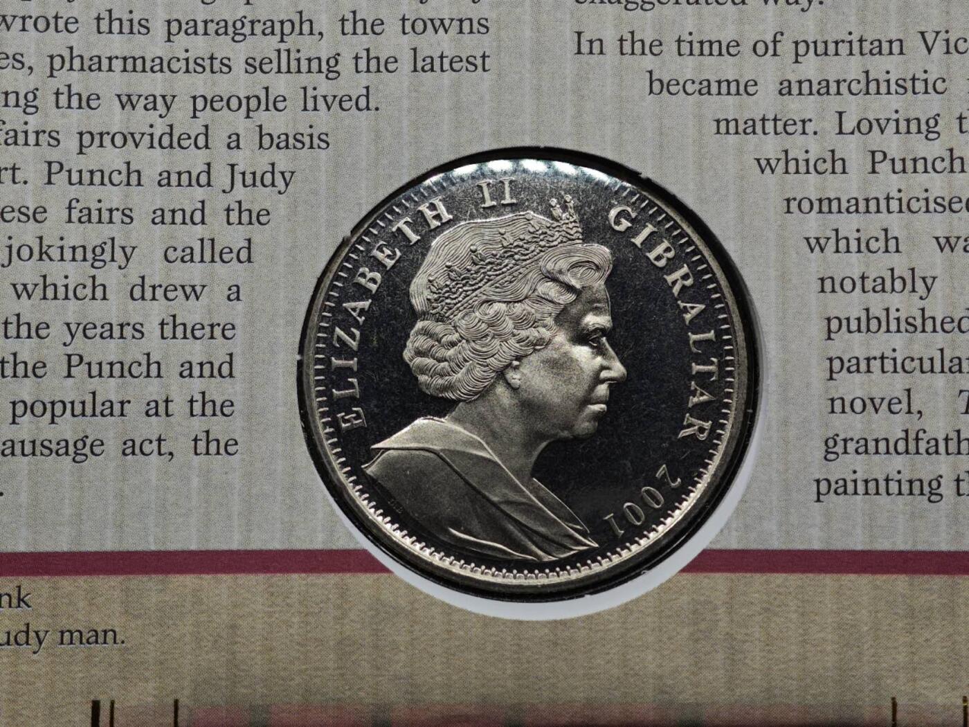  【淘币小摊】限时拍第八百七十拍   克朗币邮币封场    年前最后一场结束全部发出请更换最新收货地址不方便收货的请勿参拍或者顺丰到付 直布罗陀2001年维多利亚时代克朗纪念币邮币封