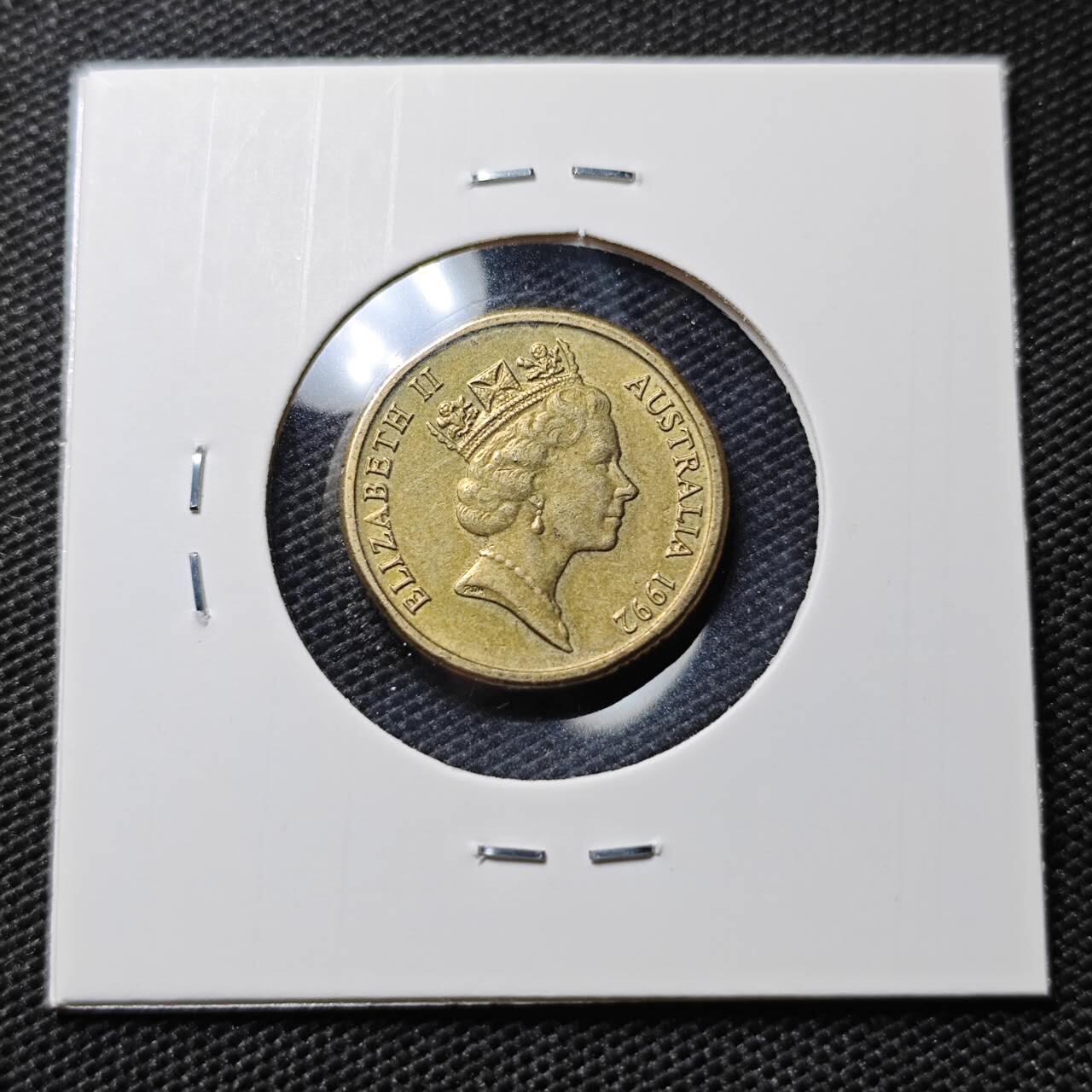 KK钱币收藏小铺  第395期  2月预留时间 周末发货 1992澳大利亚土著人2元 