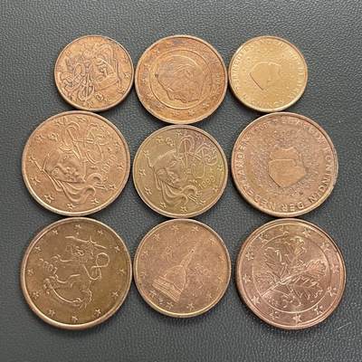 回流0207 - 欧元分币一组9枚