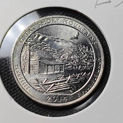 KK钱币收藏小铺  第395期  2月预留时间 周末发货 - 2014美国25分 纪念币 好品