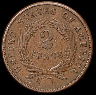 修遠堂世界钱币第104期 - 1866年美国2美分铜币