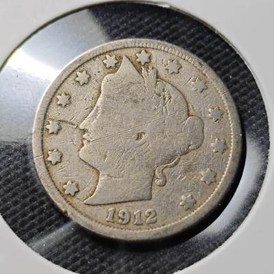 KK钱币收藏小铺  第395期  2月预留时间 周末发货 - 1912美国5美分 