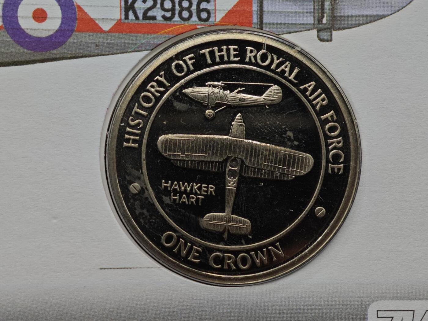  【淘币小摊】限时拍第八百七十拍   克朗币邮币封场    年前最后一场结束全部发出请更换最新收货地址不方便收货的请勿参拍或者顺丰到付 直布罗陀2008年英国皇家空军飞机历史克朗纪念币邮币封