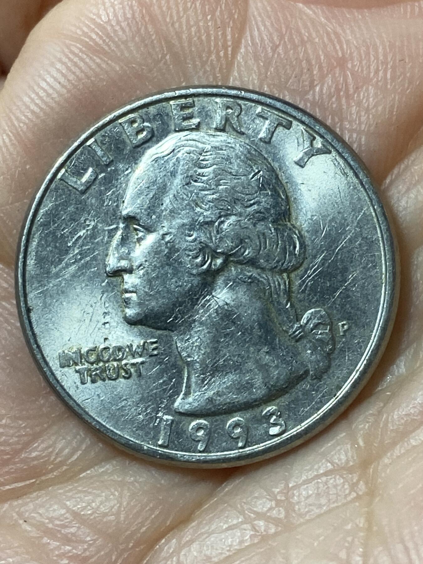 2026年第二十一场(总第一百九十场）外国好品散币场(免佣金) 美国🇺🇸1993年1/4元(华盛顿1/4元第三版，P标费城造)