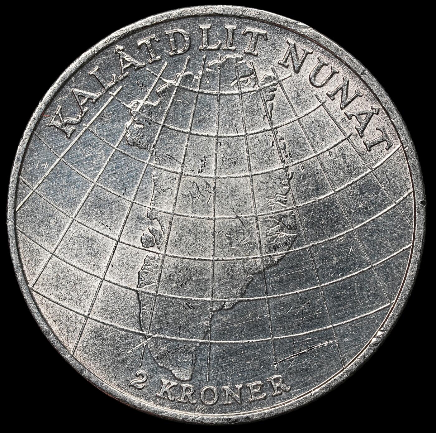 修遠堂世界钱币第104期 1953年丹麦格林兰结核防治纪念2克朗银币 15g，含银80%