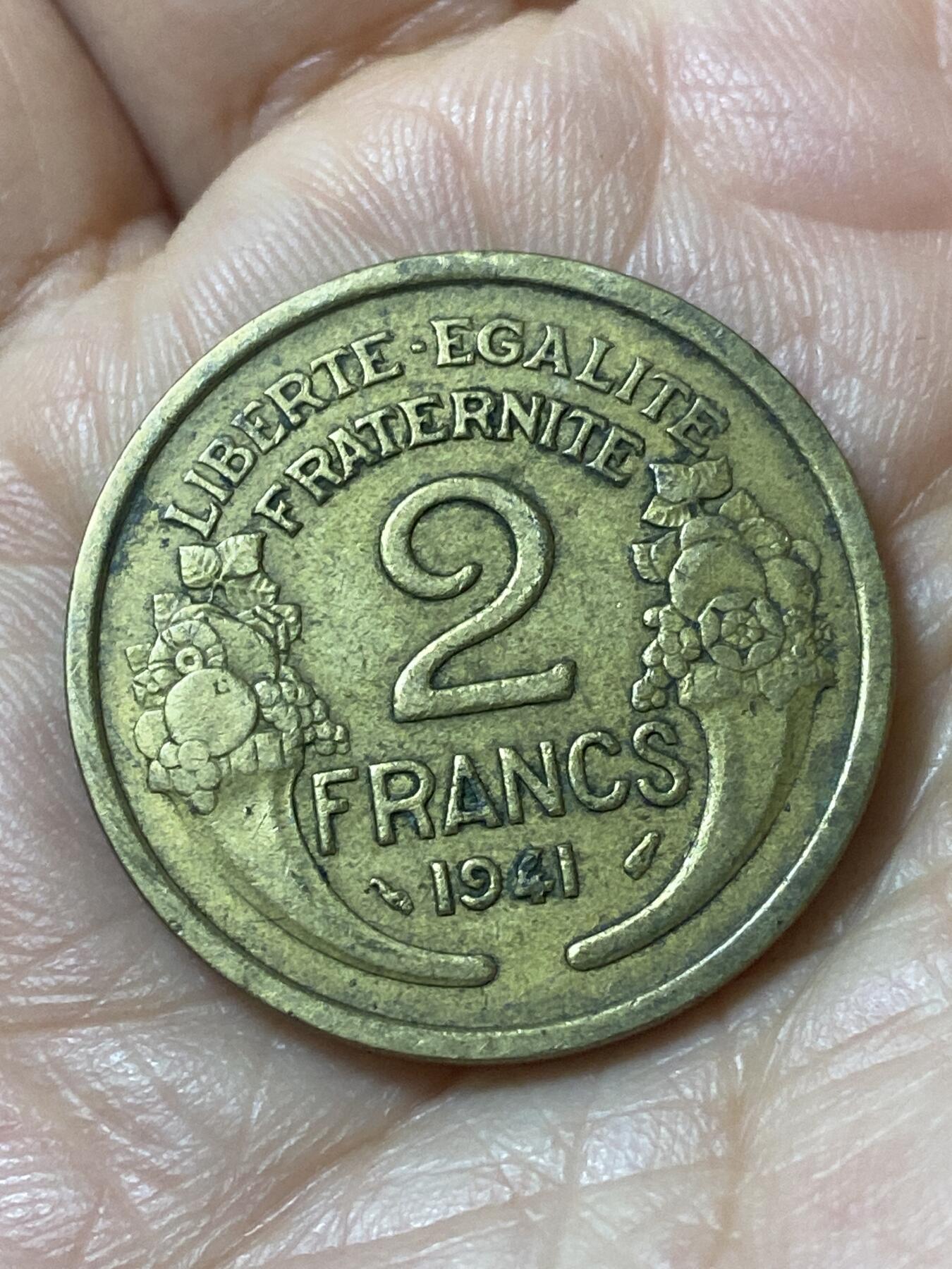 2026年第二十一场(总第一百九十场）外国好品散币场(免佣金) 法兰西第三共和国1941年2法郎(关门年)