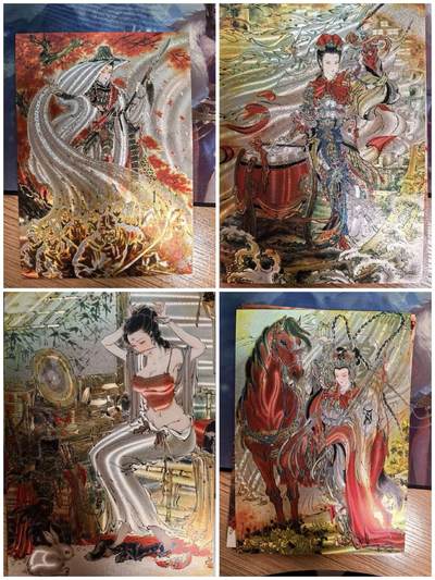 NO.24 好又多金牌大场，年前最后一期，全场中拍有礼！每周一站式配齐，方便凑单！（周6晚9点截拍，卖家送拍0抽成！ - 燎原 问道东方-彫仙 四大巾帼A4 粗闪一套4张