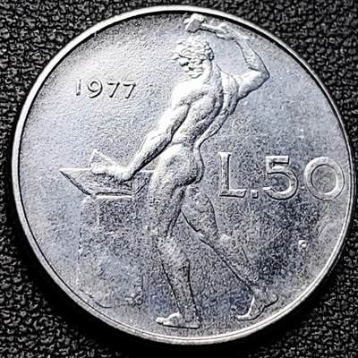 泉币菌-第185场- 精品福利场 23:30分 今天第二场  不见不散（192场和之前的 2月14日发货） - 意大利 1972年 50里拉 锻冶之神 伍尔坎 24mm