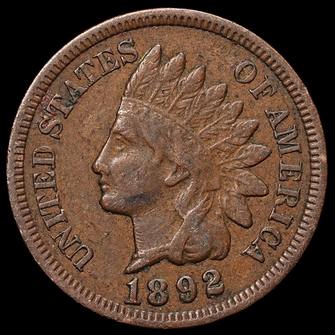 修遠堂世界钱币第104期 1892年美国1美分铜币