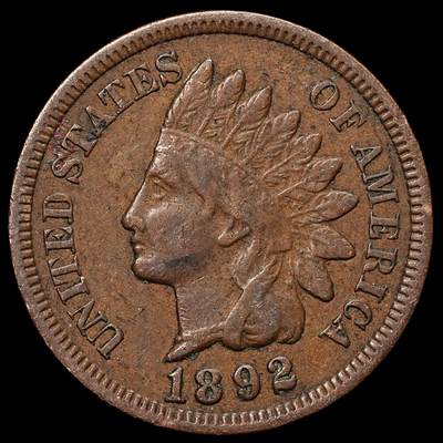 修遠堂世界钱币第104期 - 1892年美国1美分铜币