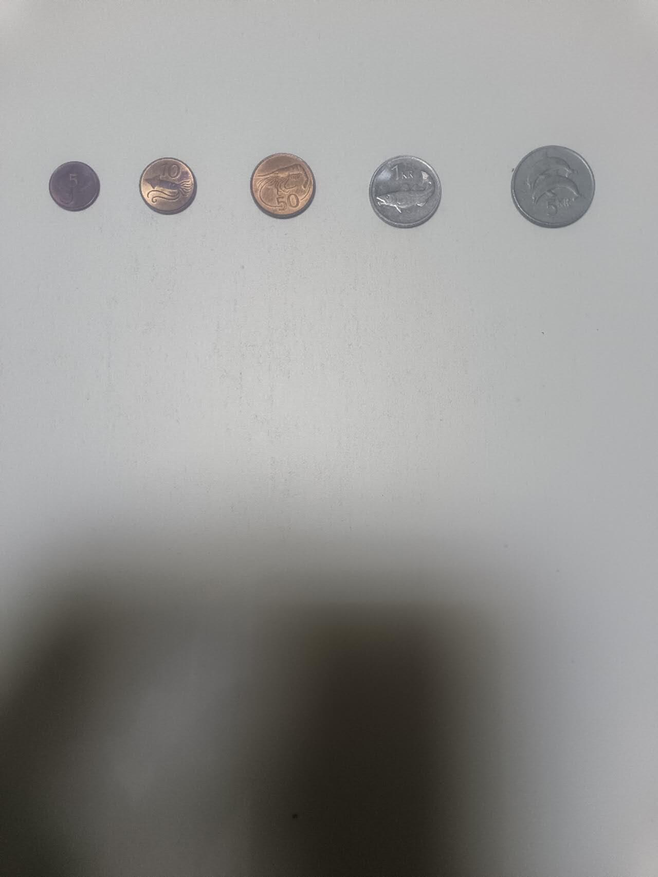 【20260210】非全新纸币和硬币第333场 冰岛5枚硬币小套