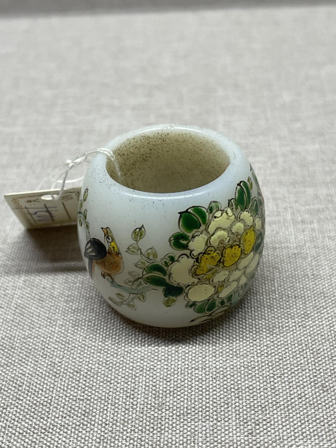 杂项 料器手绘花鸟扳指