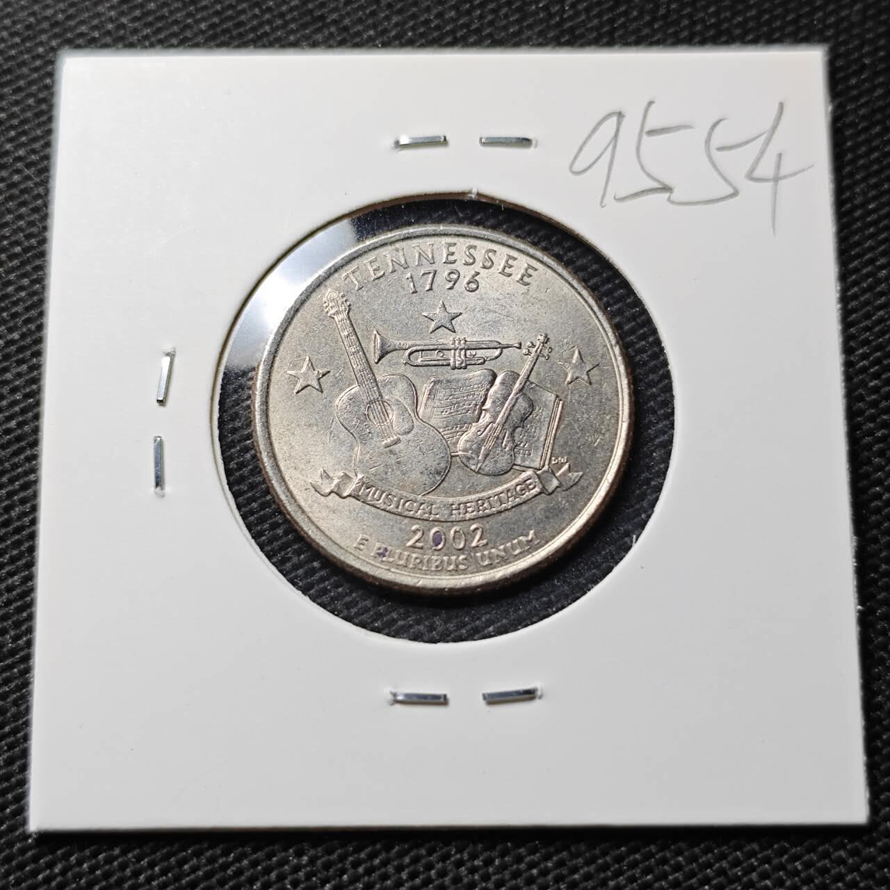 KK钱币收藏小铺  第395期  2月预留时间 周末发货  2002美国25分纪念币