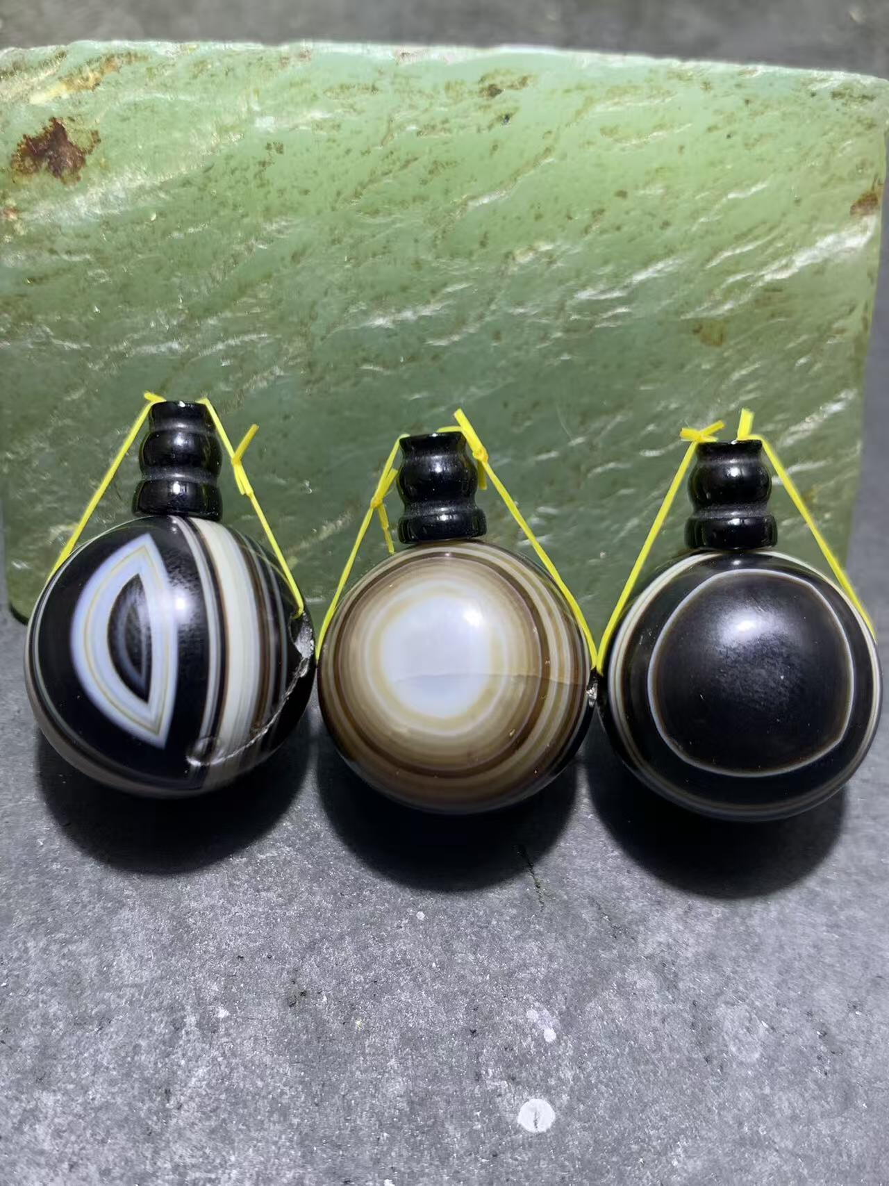 通货药师玛瑙通货佛头三通3颗