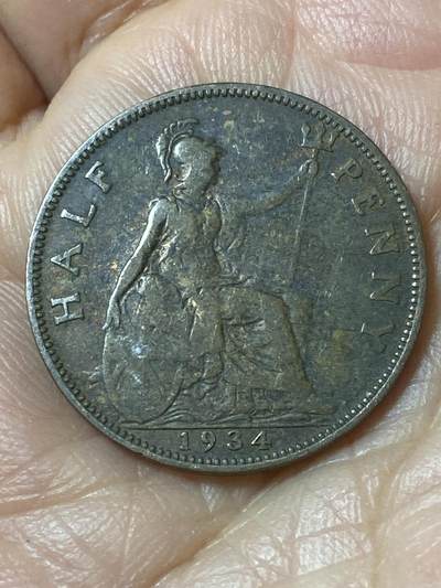 2026年第二十一场(总第一百九十场）外国好品散币场(免佣金) - 英国🇬🇧1934年半便士(乔治五世第三版)