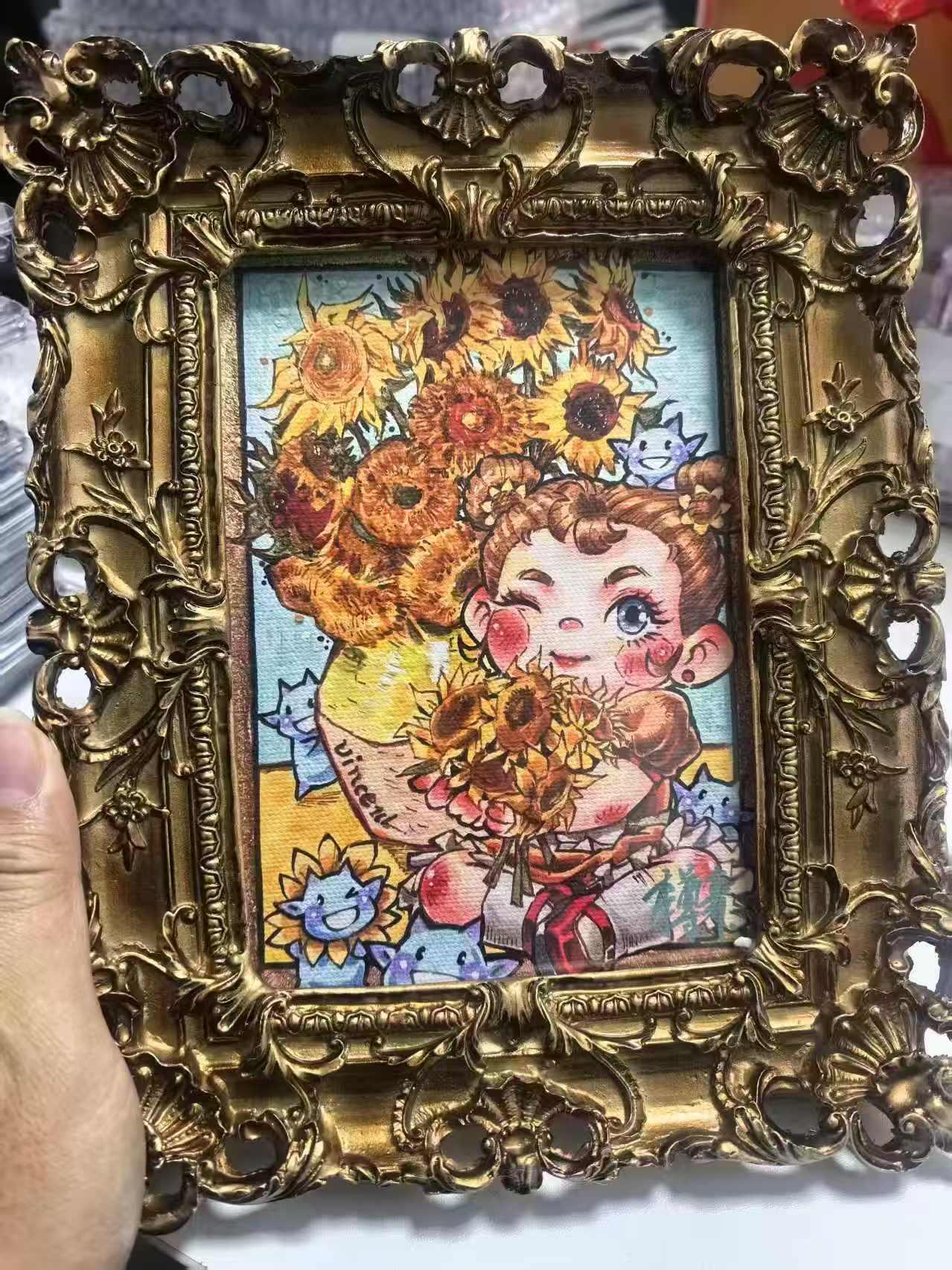 NO.24 好又多金牌大场，年前最后一期，全场中拍有礼！每周一站式配齐，方便凑单！（周6晚9点截拍，卖家送拍0抽成！ 【亲签挂画】卡萃文化 李尊奇亲签 路蓝奇境 梵高的向日葵 挂画（带外框）