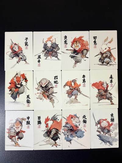 NO.24 好又多金牌大场，年前最后一期，全场中拍有礼！每周一站式配齐，方便凑单！（周6晚9点截拍，卖家送拍0抽成！ - 简设 十二生肖 普卡一套