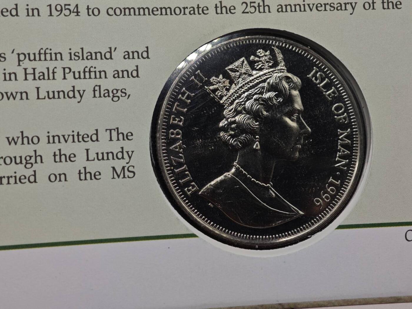  【淘币小摊】限时拍第八百七十拍   克朗币邮币封场    年前最后一场结束全部发出请更换最新收货地址不方便收货的请勿参拍或者顺丰到付 马恩岛1996年保护地球系列克朗纪念币邮币封