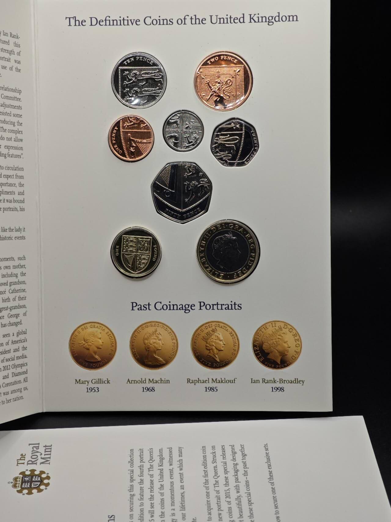  【淘币小摊】限时拍第八百七十拍   克朗币邮币封场    年前最后一场结束全部发出请更换最新收货地址不方便收货的请勿参拍或者顺丰到付 英国2015年女王改版双头像双套币16枚