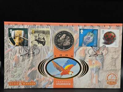  【淘币小摊】限时拍第八百七十拍   克朗币邮币封场    年前最后一场结束全部发出请更换最新收货地址不方便收货的请勿参拍或者顺丰到付 - 利比里亚1996年保护地球系列鹦鹉1元纪念币邮币封