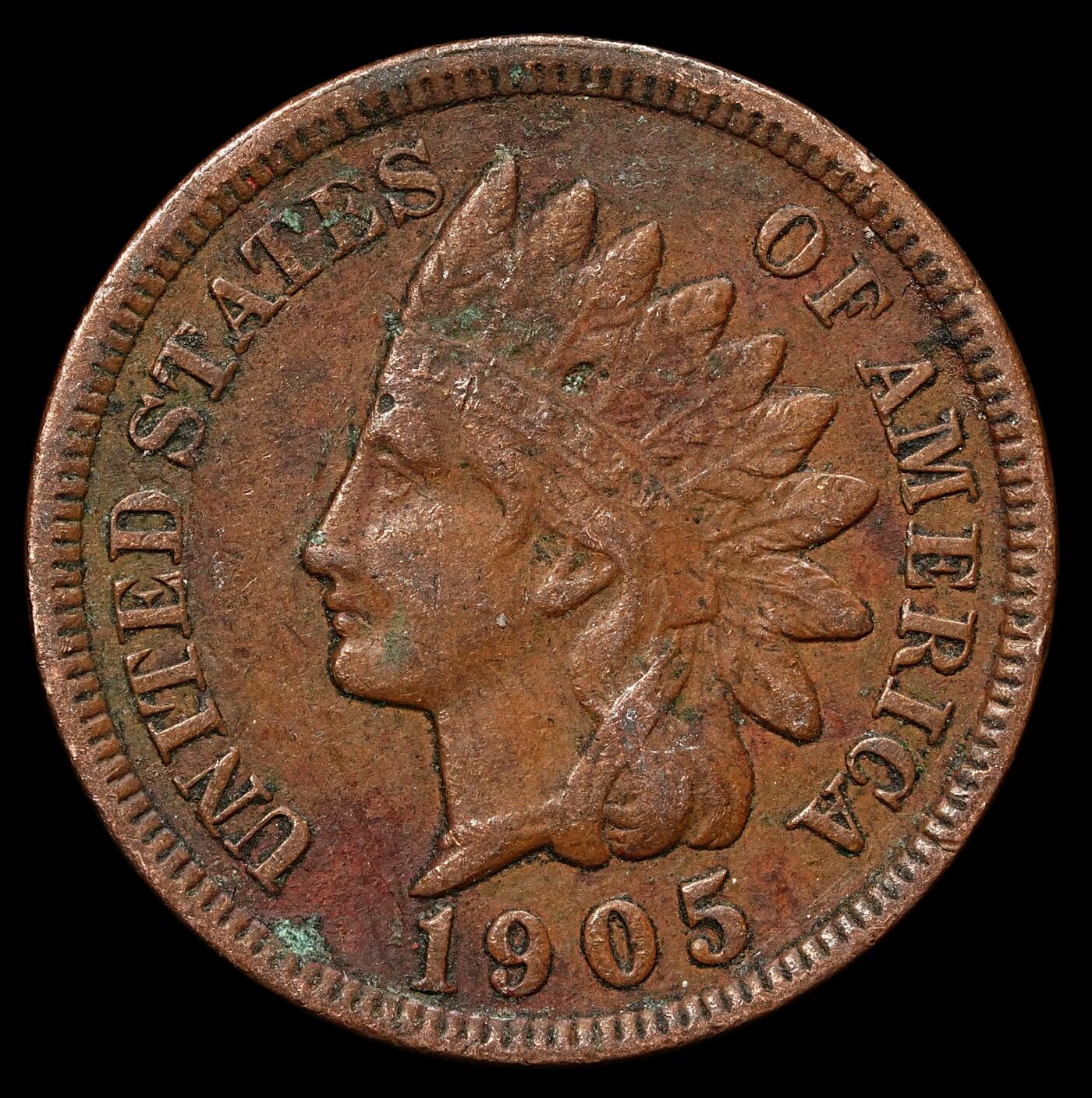 修遠堂世界钱币第104期 1905年美国1美分铜币