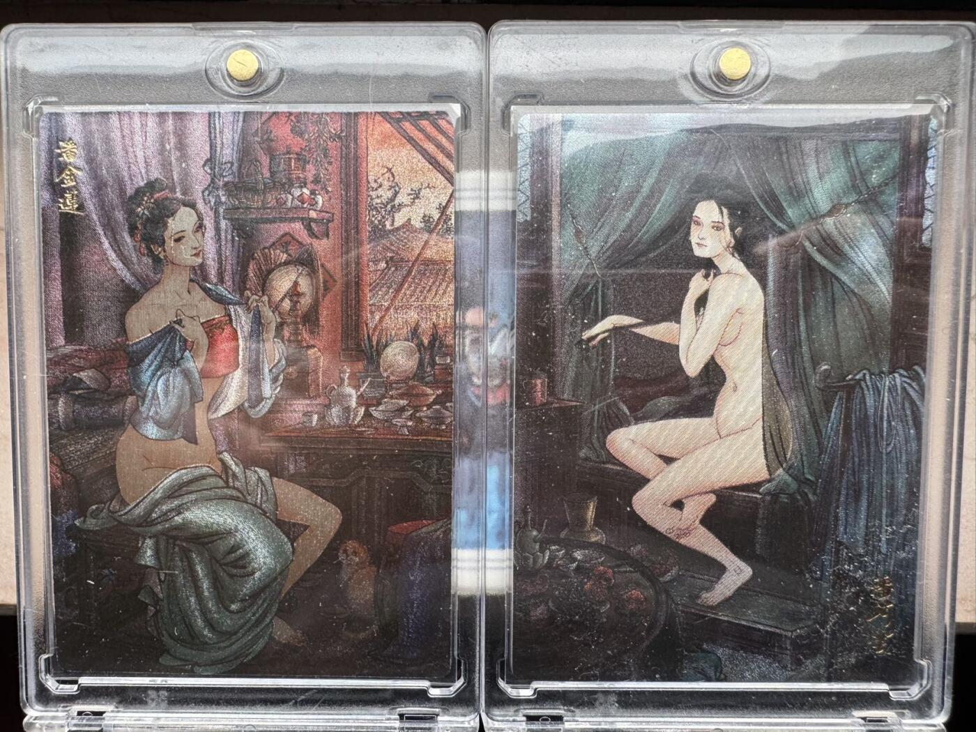 月落卡牌之特卡第7期—新年跨年专场（祝大家新年快乐，恭喜发财！）    国风水浒   李云中   潘金莲&潘巧云   限编粗闪特卡一组