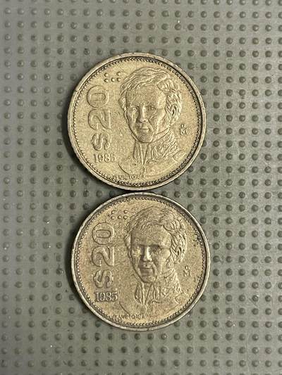 2026年第24场各国散币拍卖（总第174场）年前发货截止到11号 - 墨西哥1985年20比索2枚