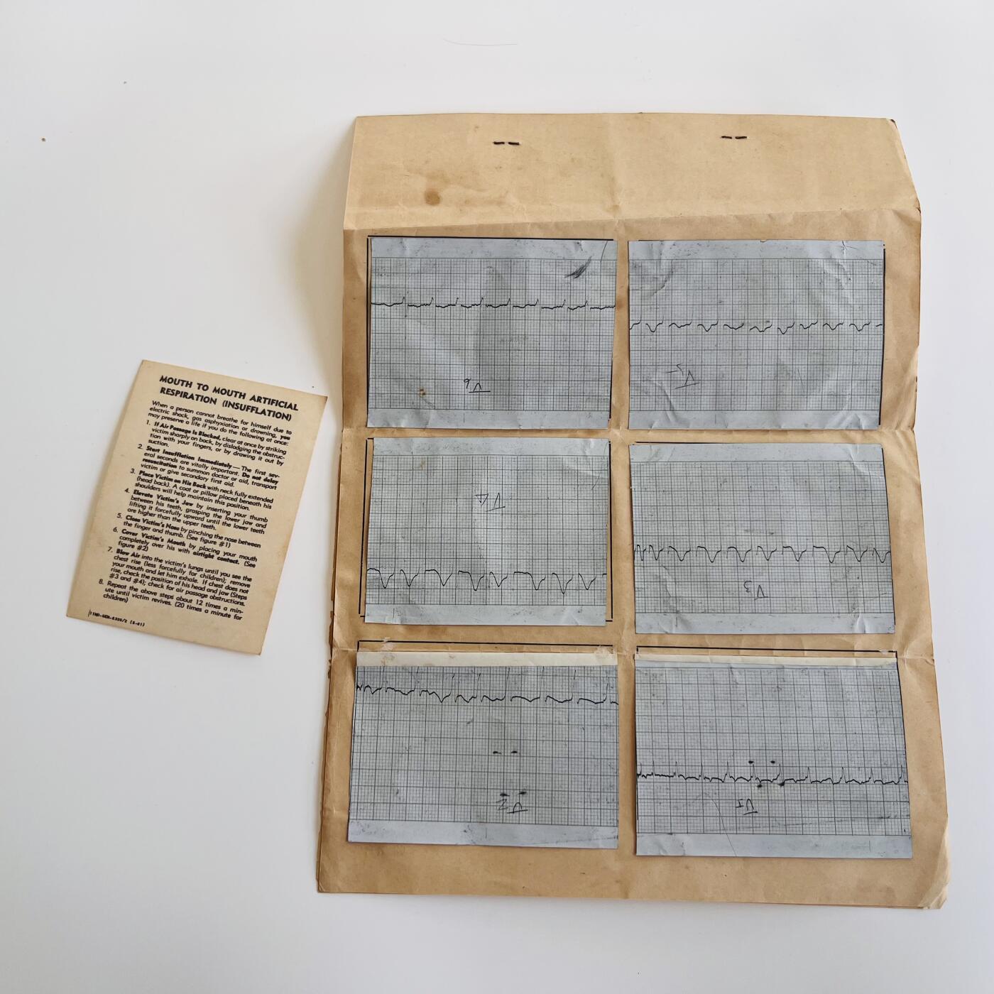 韵星假日军品类拍卖第40期 -- Rimey Holidays Militaria Auction 40 海军澎湖基地医院心电图体检报告、示意卡片等一组