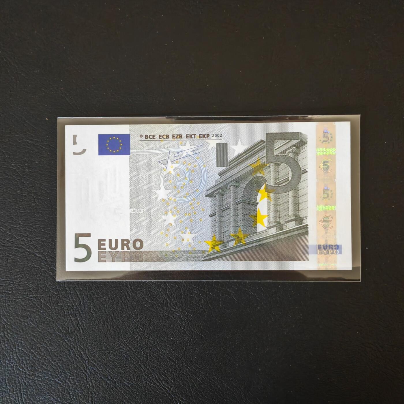 【礼羽收藏】🌏世界钱币拍卖第124期 （一组1张）【UNC】欧洲 欧元 2002年 5欧元 法国 U冠 Pick:8u(2)