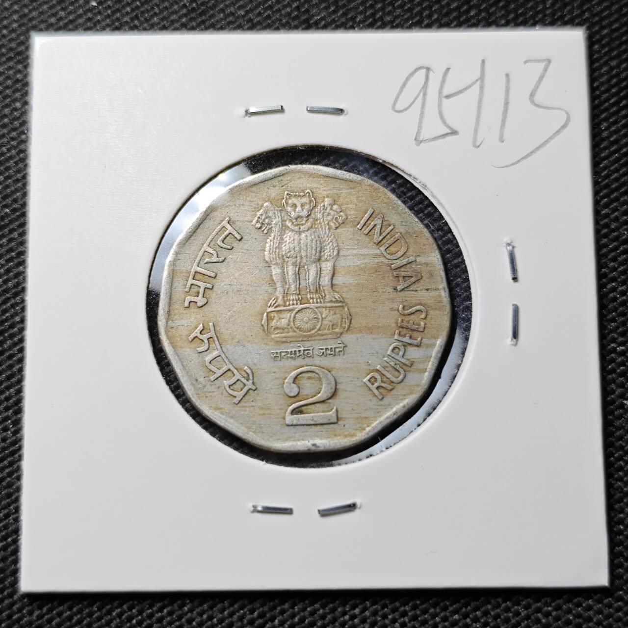 KK钱币收藏小铺  第395期  2月预留时间 周末发货 2000印度2卢比纪念币