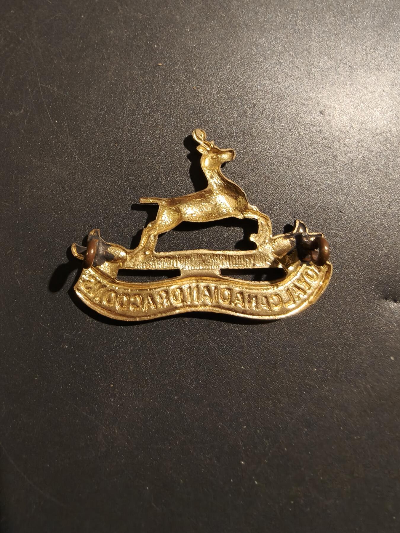 老王徽章第181期 英联邦加拿大龙骑兵团帽徽    一战时期