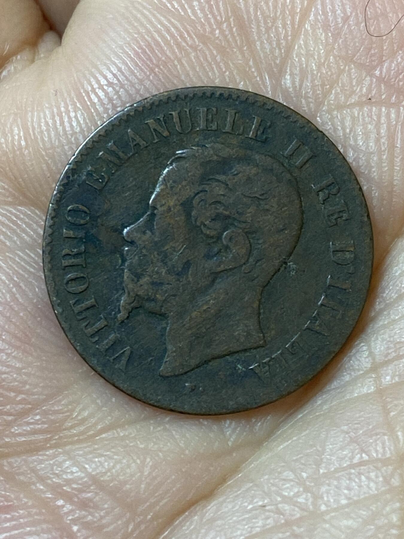 2026年第二十一场(总第一百九十场）外国好品散币场(免佣金) 少见–意大利王国1862年2分(维托里奥·埃马努埃莱二世时期，N标那不勒斯造，首发年仅发行2年)