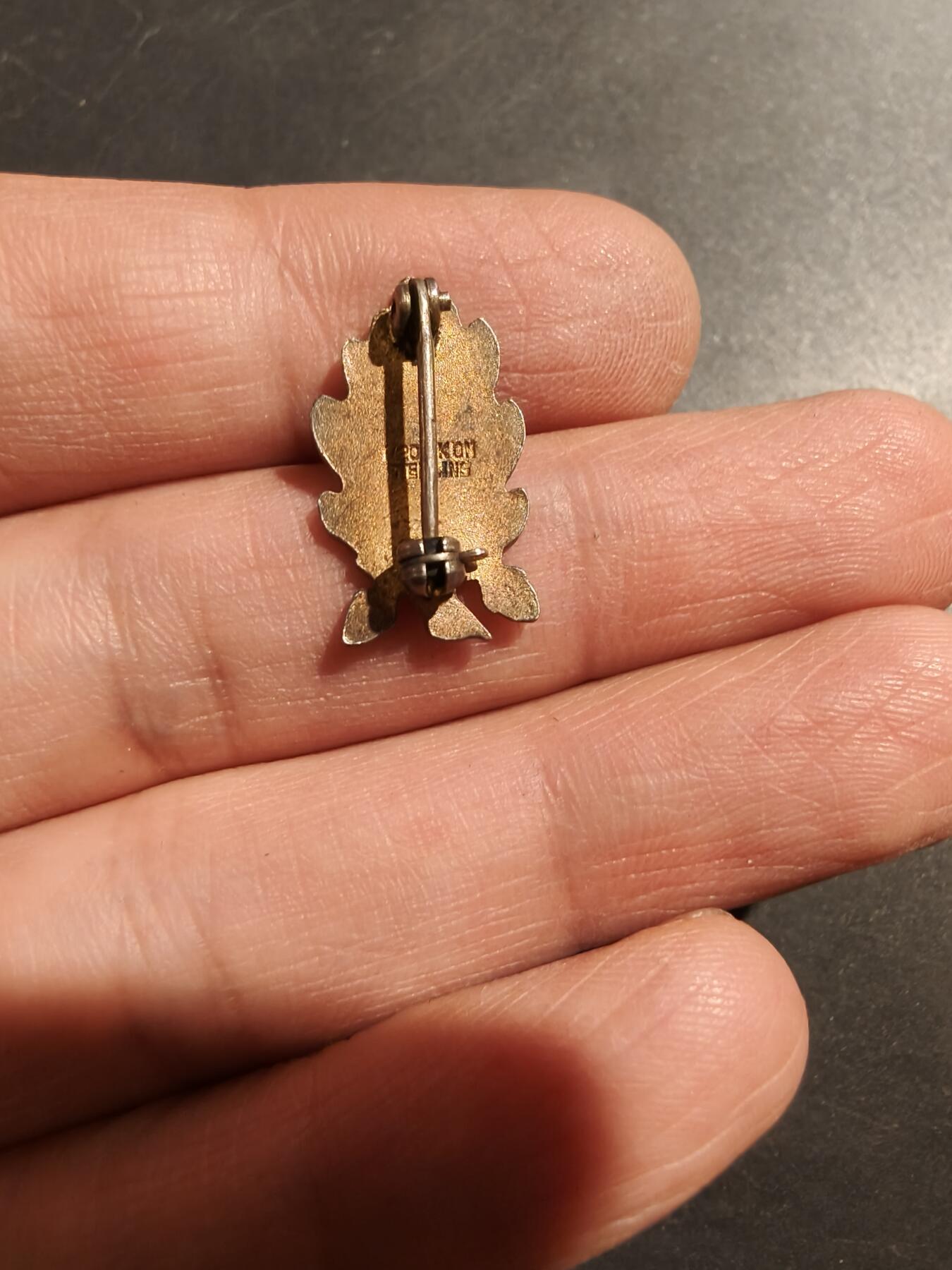 老王徽章第181期 美国海军牙科军医领章    二战时期横针版    925银包10k金    