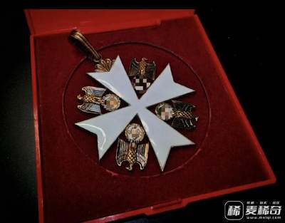 杂勋专场 - 德国战后原厂制作德三雄鹰勋章（银制热珐琅镀金）