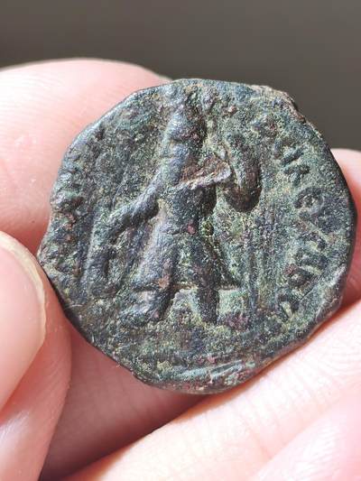 星盘世界钱币二月二十一日初五 世界古典币春节精品大拍 祝各位藏友马年大吉-新年新气象！ - 少见美品！贵霜帝国 迦腻色迦两德拉克马铜币 铭文清晰 背面著名的娜娜女神 粟特人的重要崇拜主神 崇拜根源可以追溯到美索不达米亚