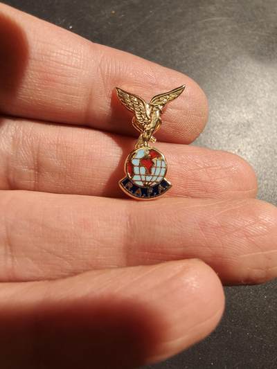 老王徽章第181期 - 英国皇家空军军官协会证章   铜质珐琅