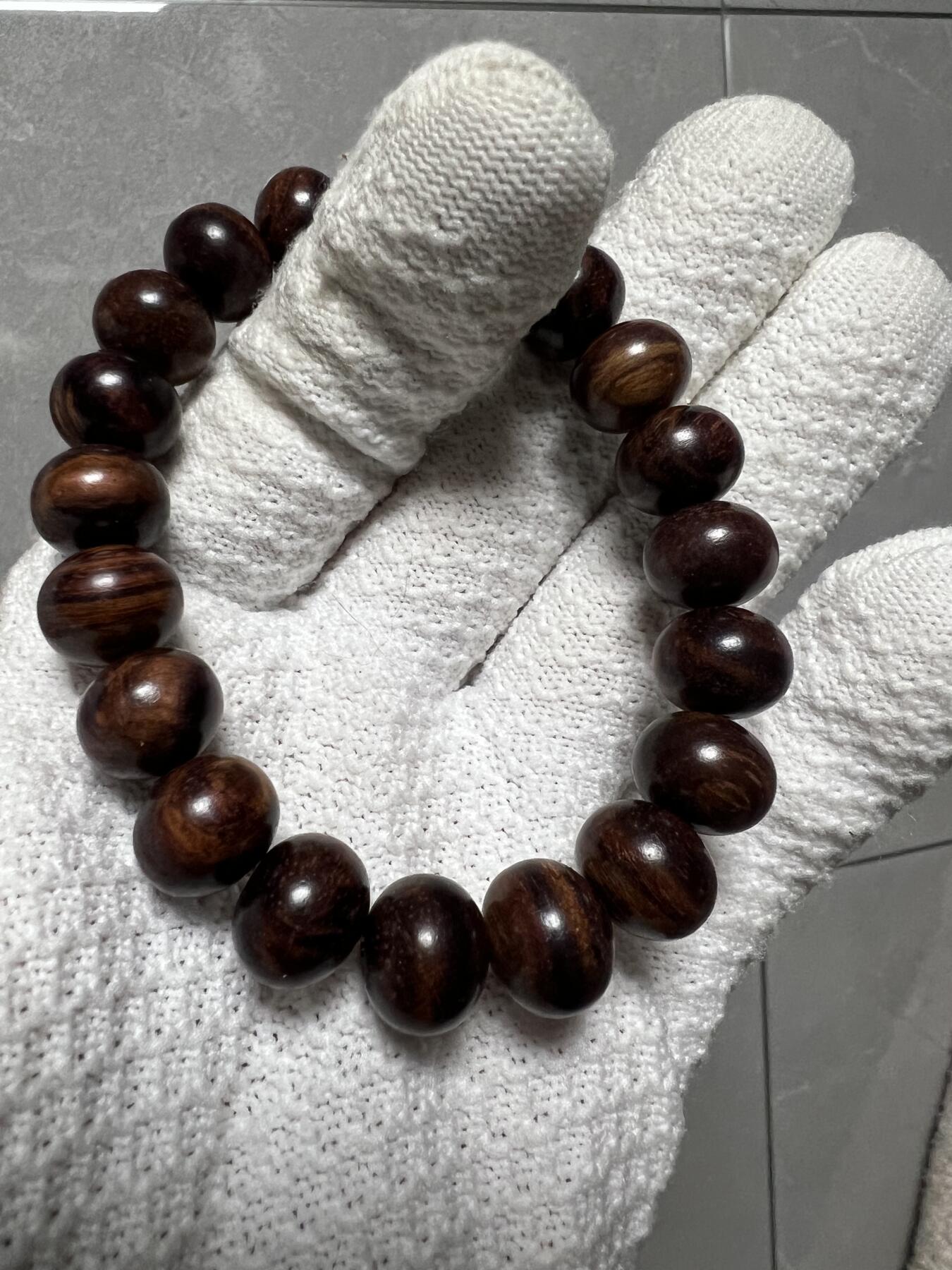 零元拍：海南黄花梨算盘珠手串，12/10MM