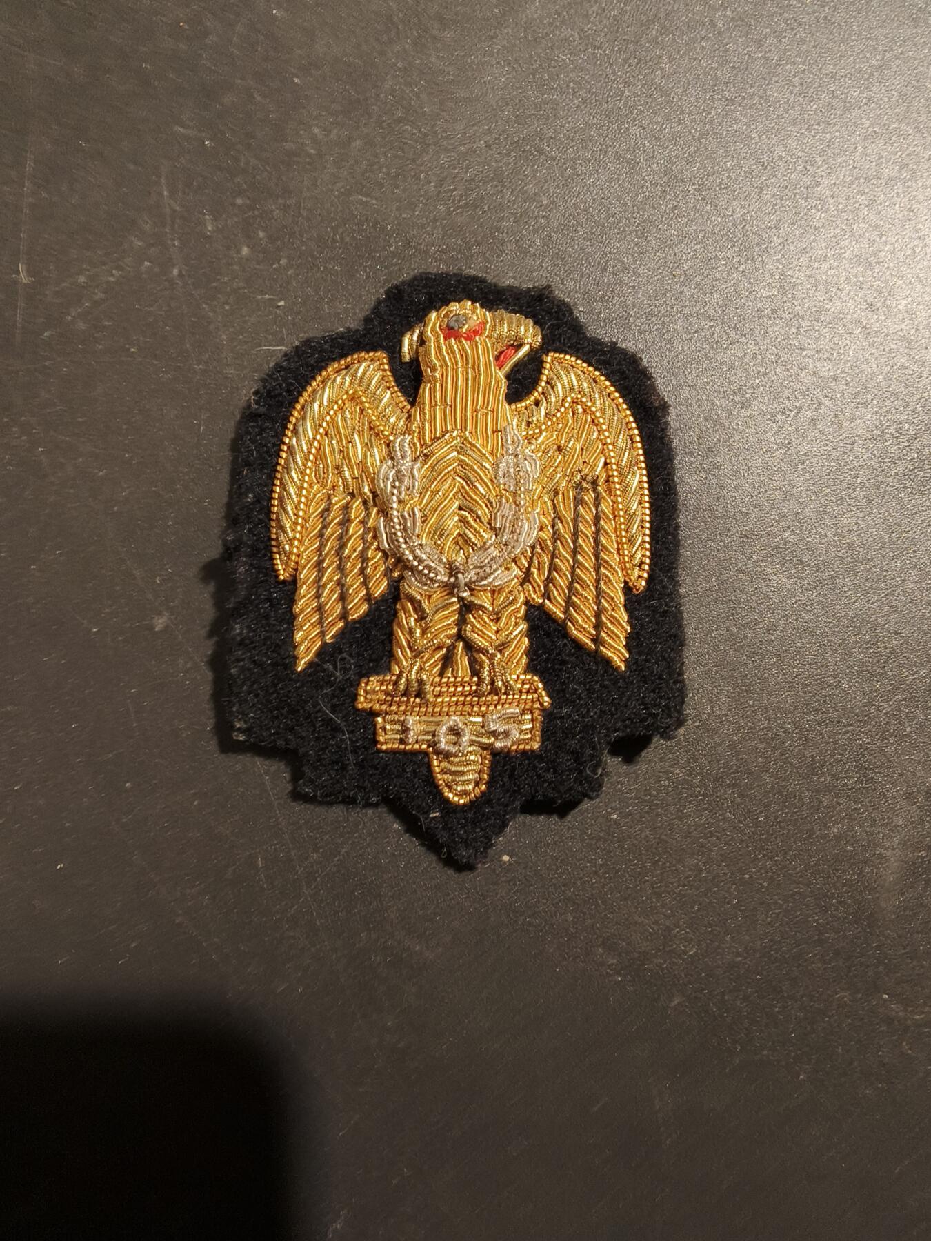 老王徽章第181期 英国皇家蓝色近卫骑兵团金属丝臂章