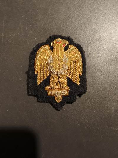 老王徽章第181期 - 英国皇家蓝色近卫骑兵团金属丝臂章